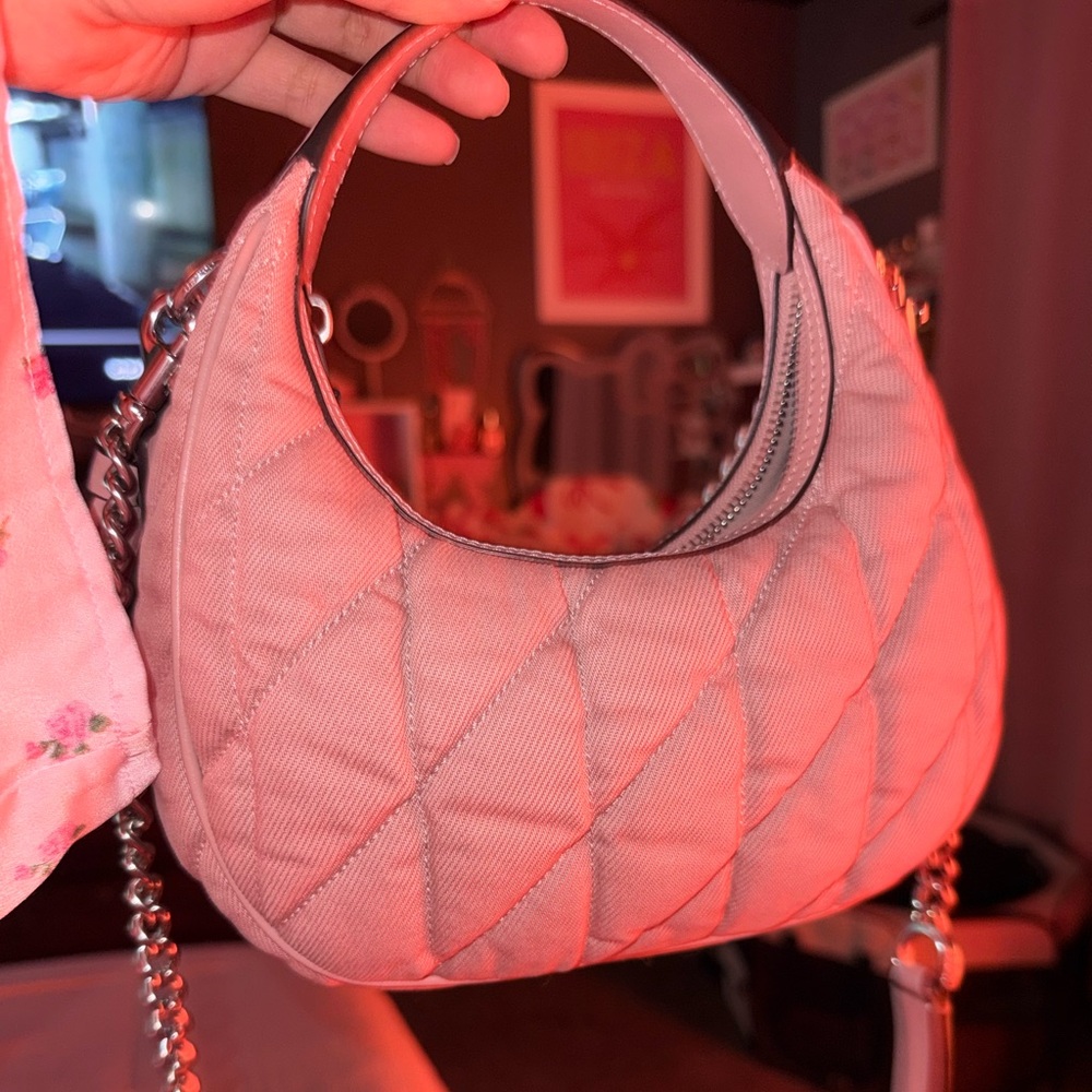 Coach Carmen Ballerina Pink Quilted Crossbody Bag - Picture 5 of 16